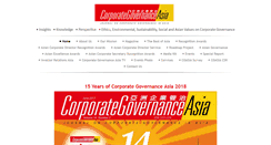 Desktop Screenshot of corporategovernanceasia.info